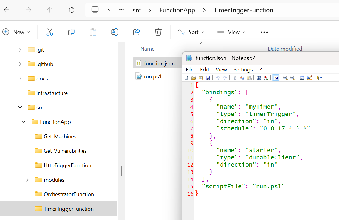 Timer Trigger Function Bindings