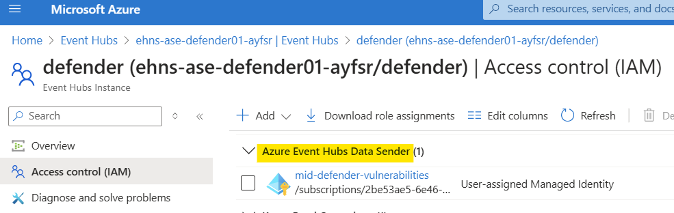 Azure Event Hubs Data Sender