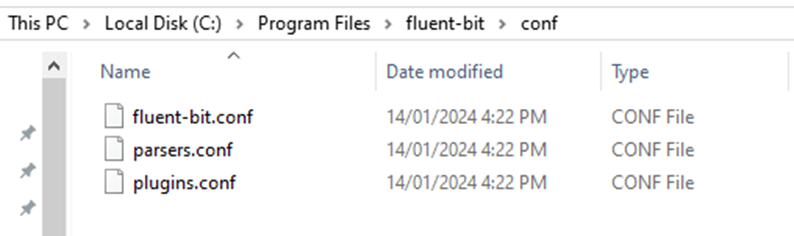 Fluent-bit conf files