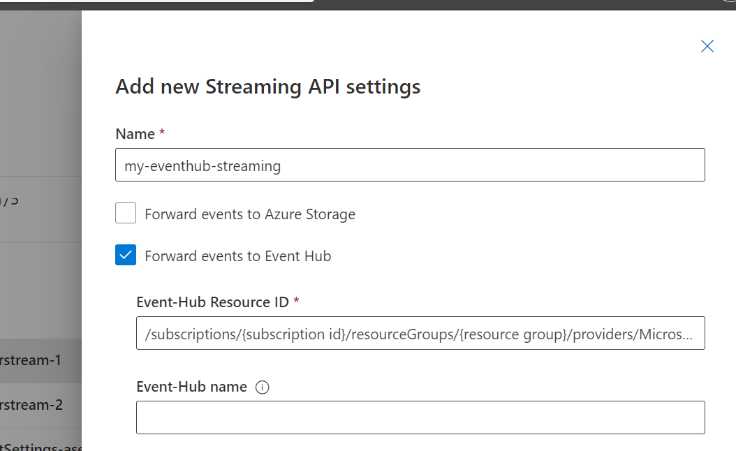 Event Hub streaming