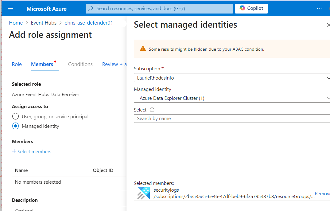 Select Managed Identity